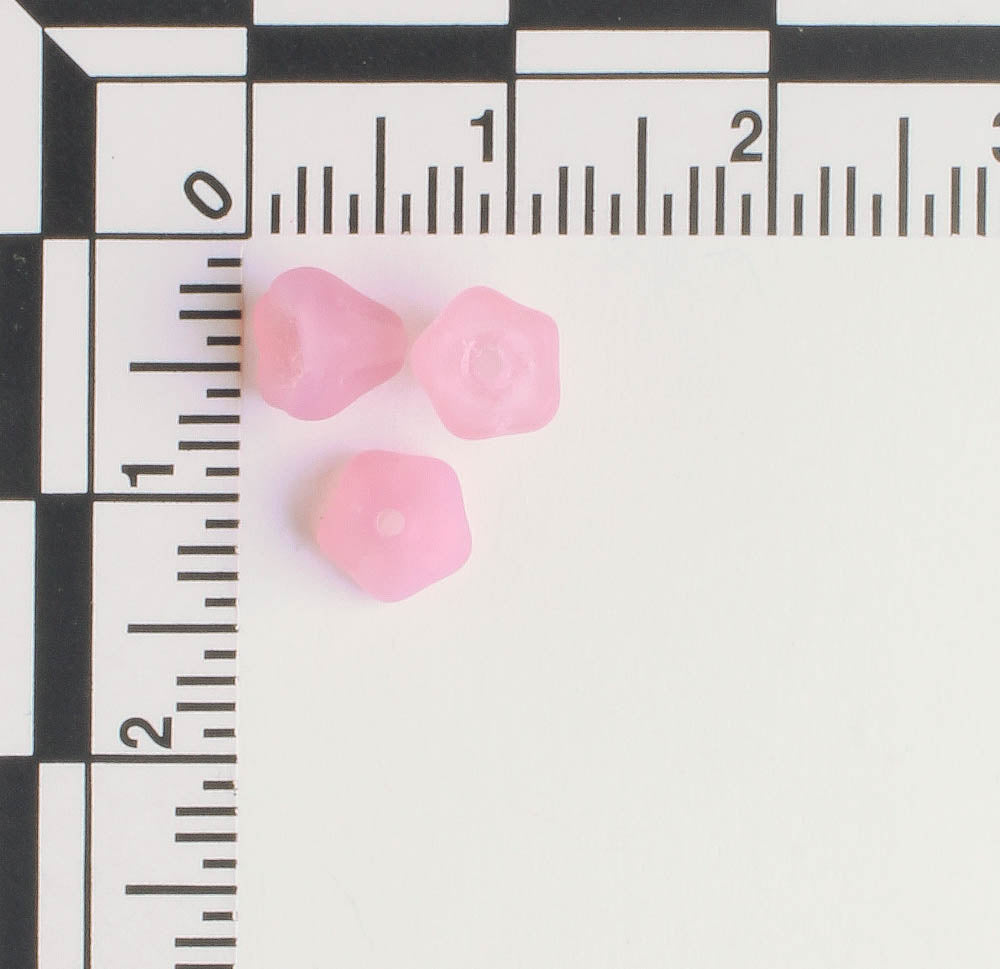 5x6mm Bell Flower - Pink - qty 25