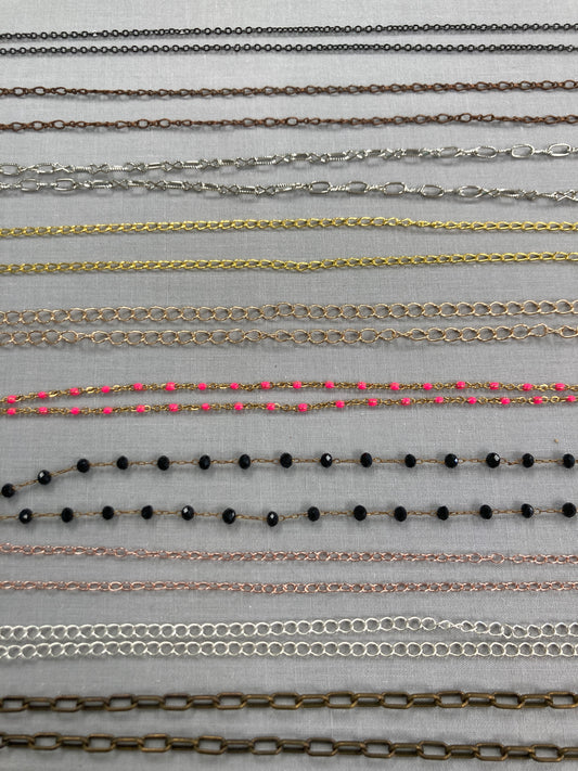 Assorted Chain - at least 12" long - 10 pieces