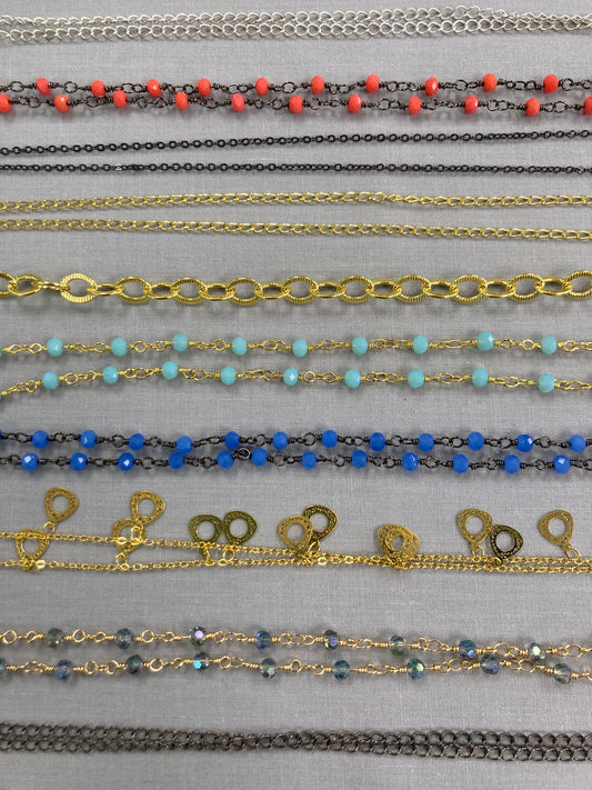 Assorted Chain - at least 12" long - 10 pieces