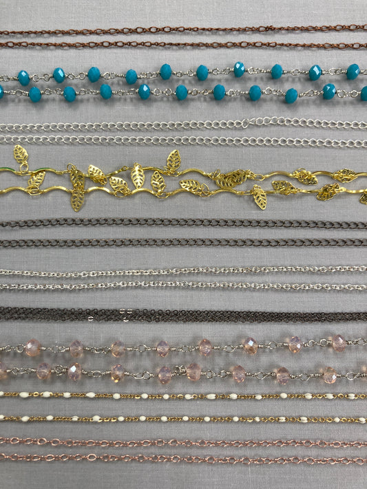 Assorted Chain - at least 12" long - 10 pieces