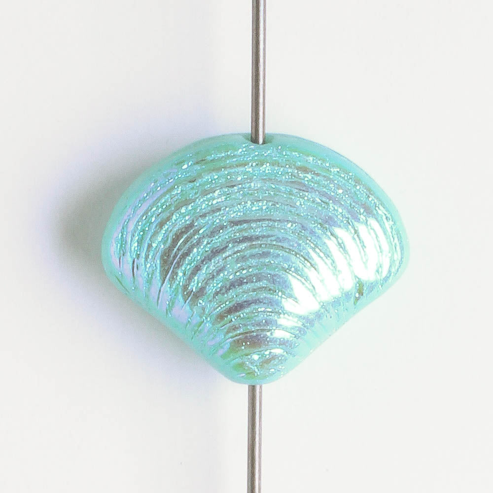 15x18mm Seashell Bead Aqua