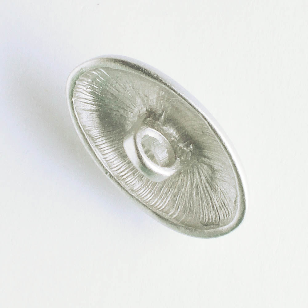 Oval Button - Silver