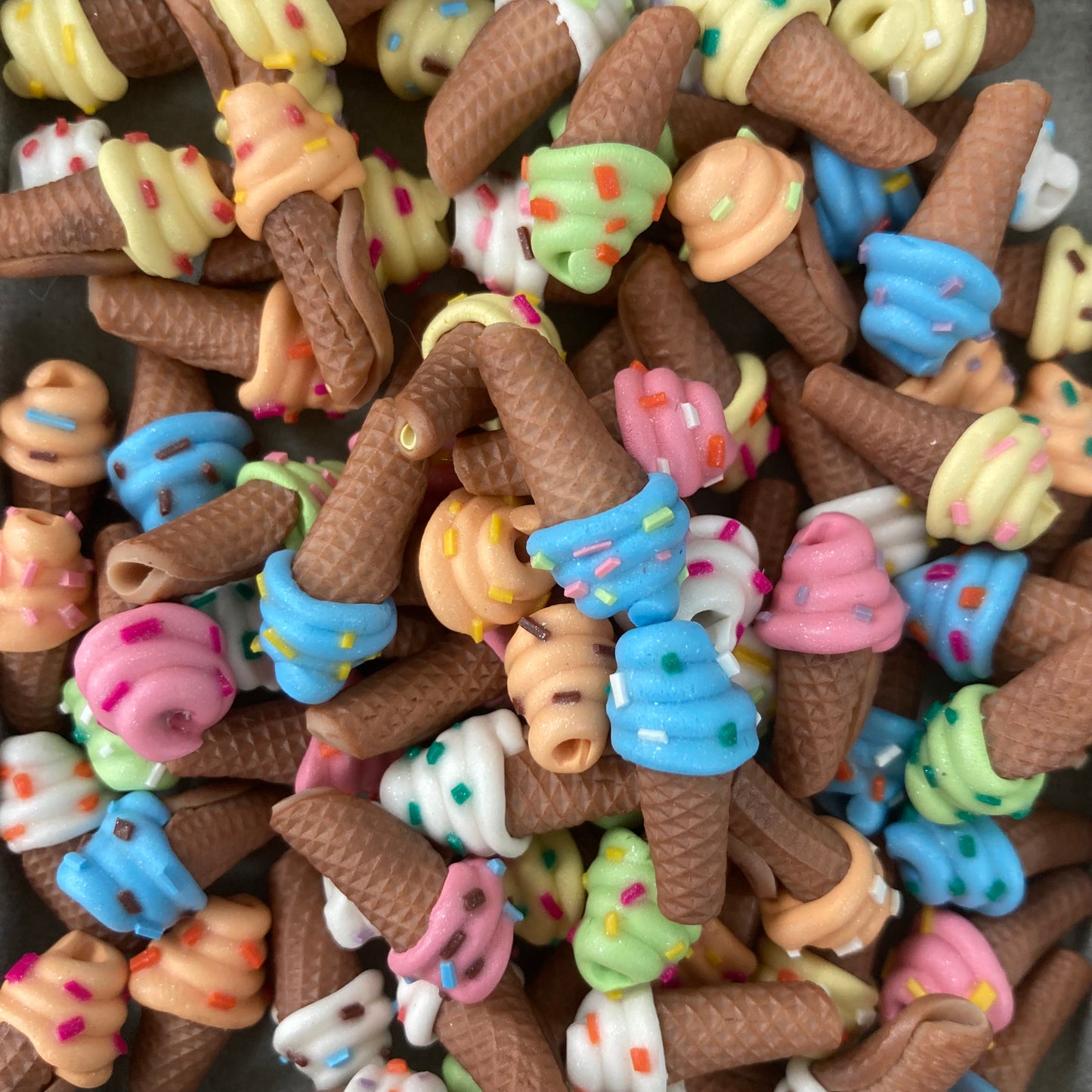 Ice Cream Cone Beads - each