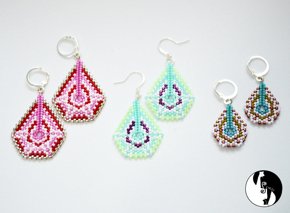 Pentadrop Earrings Pattern - PDF