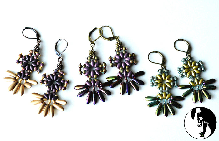 Sky Flower Earring Pattern - PDF