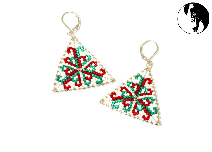 Candy Canes Triangle Pattern - PDF