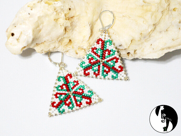 Candy Canes Triangle Pattern - PDF