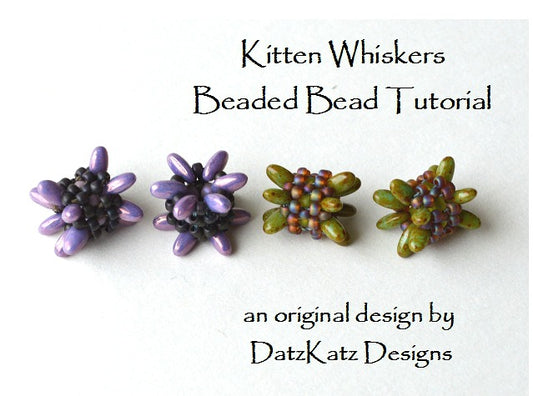 Kitten Whiskers Beaded Bead Pattern - PDF