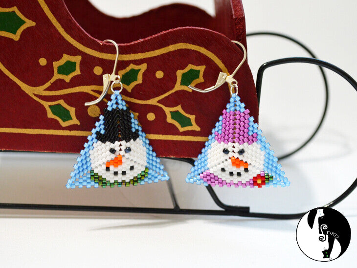 Mr. & Mrs. Snowman Triangle Pattern - PDF