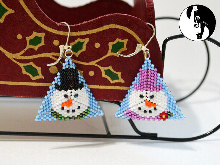 Mr. & Mrs. Snowman Triangle Pattern - PDF