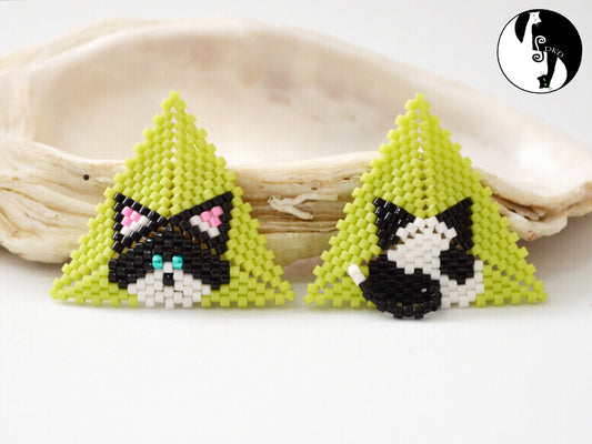 Tuxedo Cat Triangle Pattern - PDF