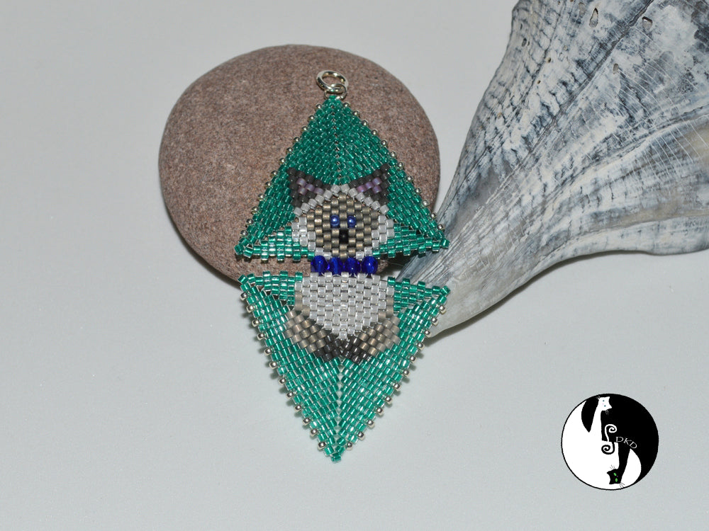 Siamese Cat Triangle Pendant Pattern - PDF