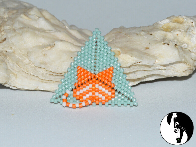 Orange Cat Triangle Pattern - PDF