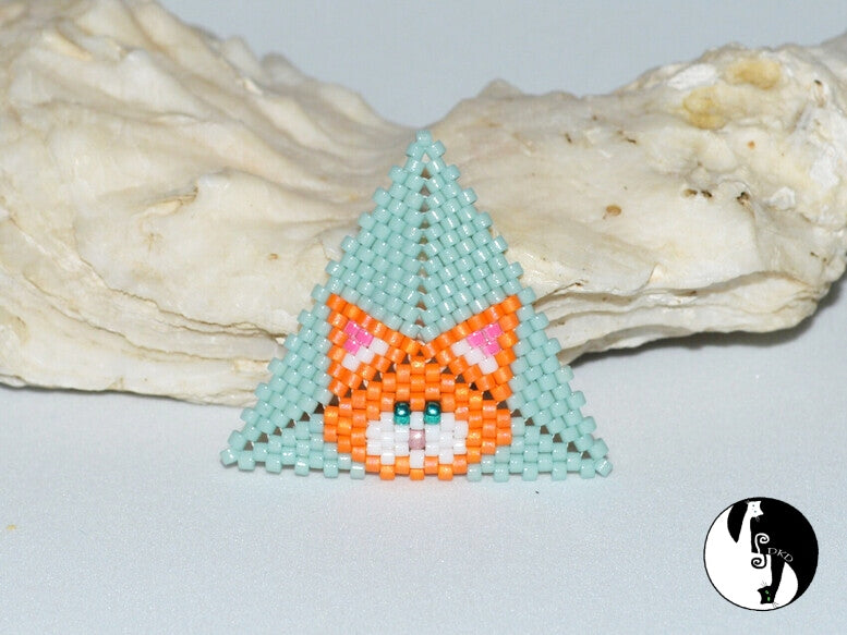 Orange Cat Triangle Pattern - PDF