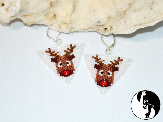 Red Nose Reindeer Triangle Pattern - PDF