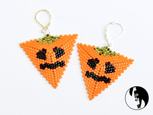 Scared Pumpkin Triangle Pattern - PDF