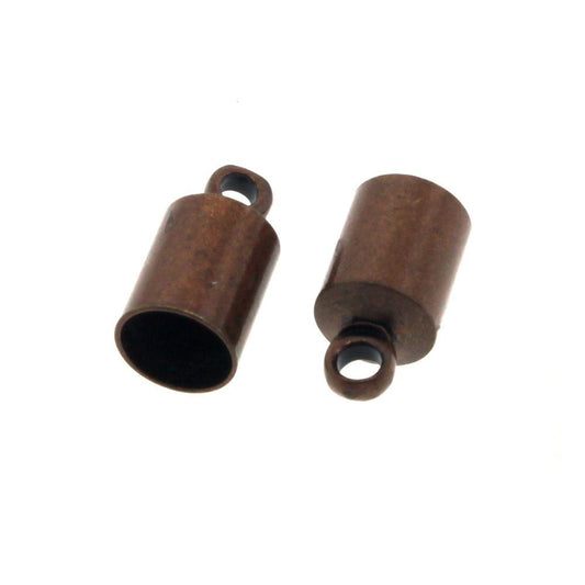 Cord End Ant Copper 5mm - pair