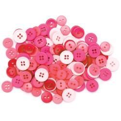 Button Pink Assortment - qty 140