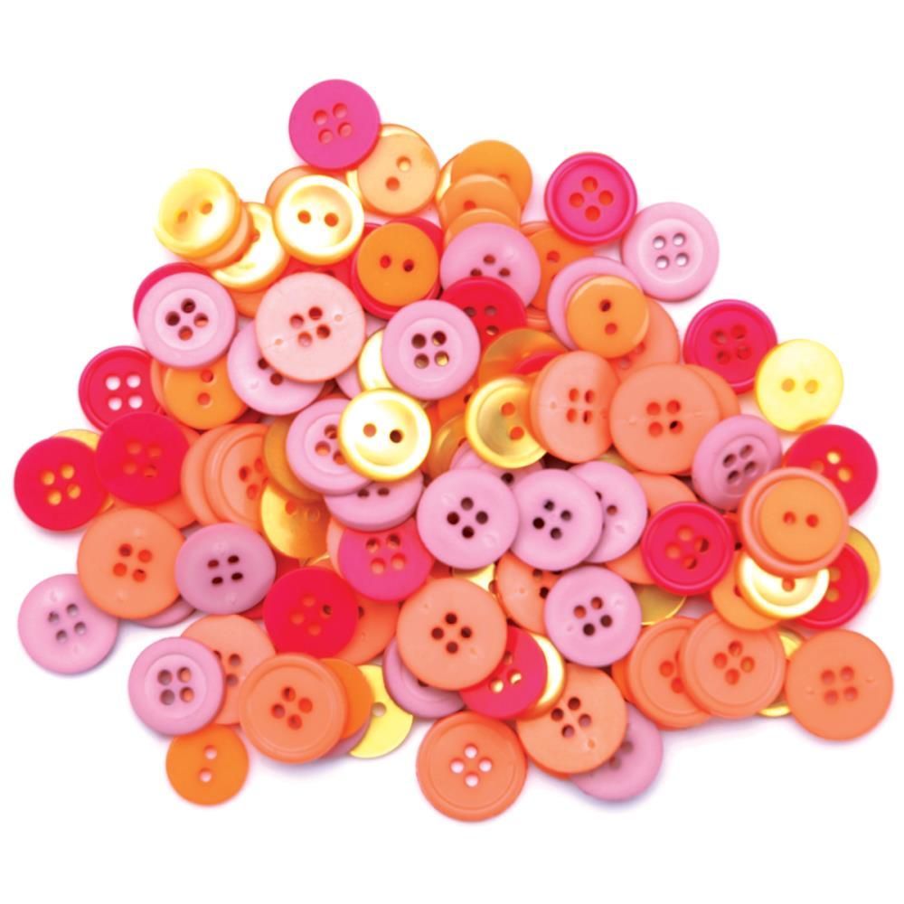 Button Floral Assortment - qty 140