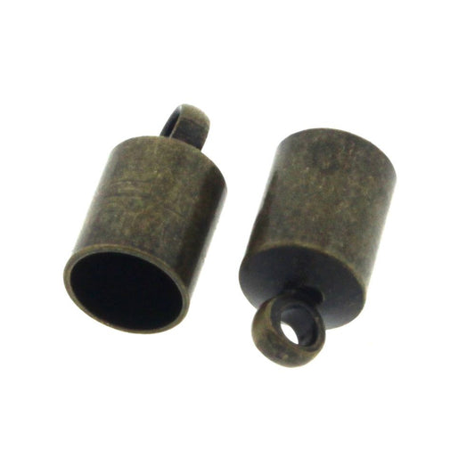 Cord End Ant Brass 4mm - pair