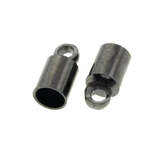 Cord End Gunmetal 3mm - pair