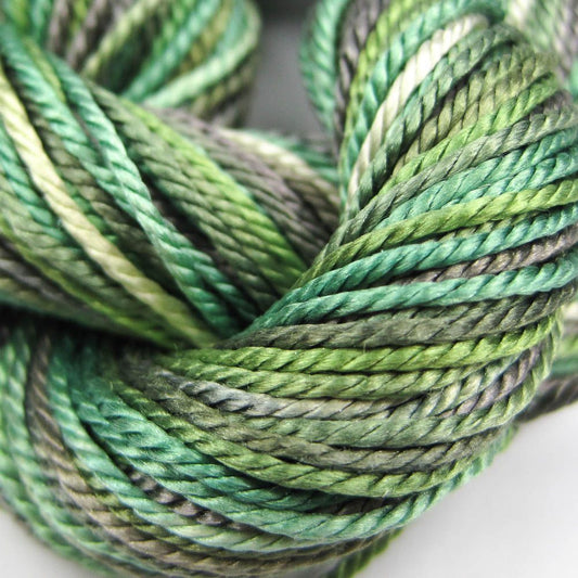 Hand Dyed Shiny Silk Yarn - 36 Yard Skein