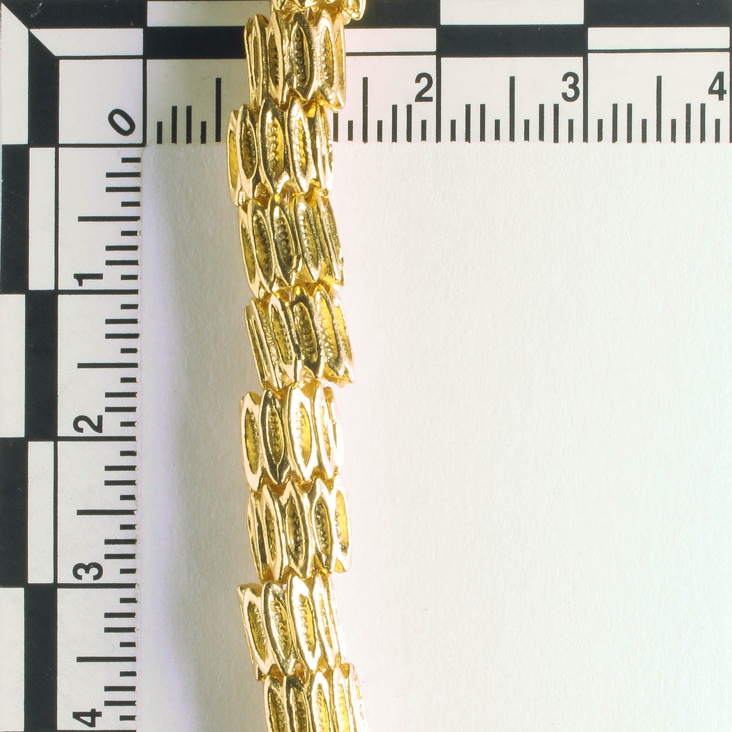 Pewter Beads, Gold Plated - 8" Strand