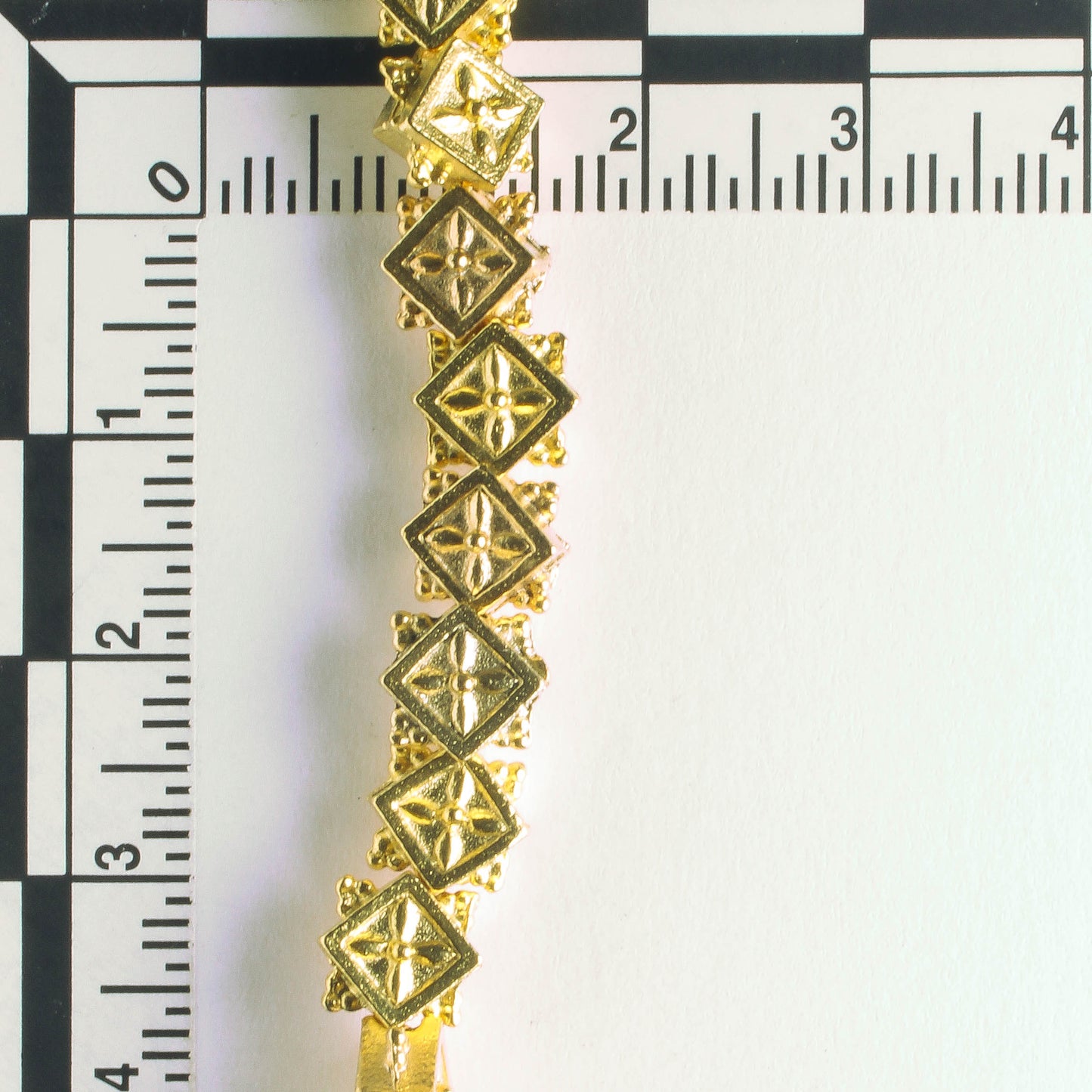 Pewter Beads, Gold Plated - 8" Strand