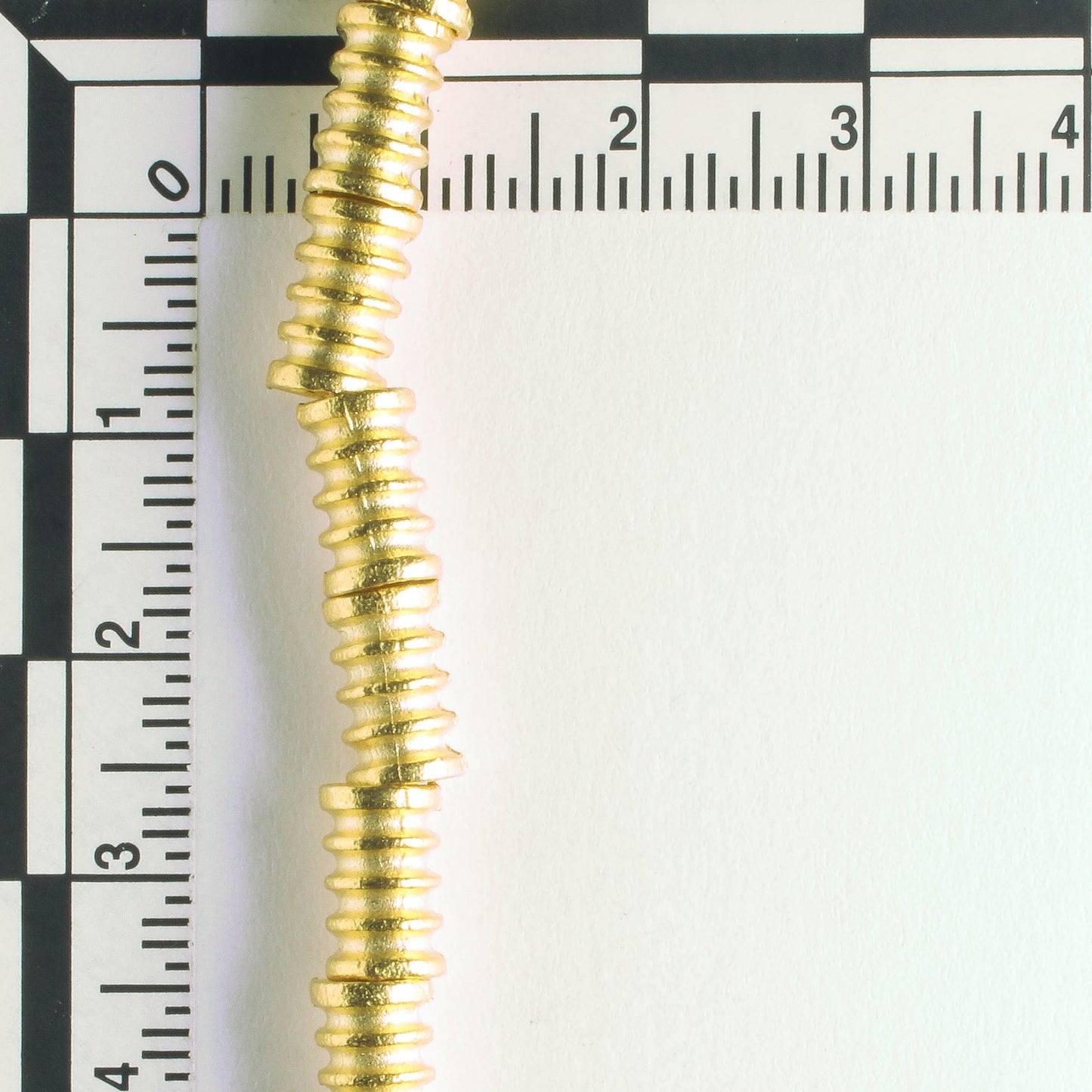 Pewter Beads, Gold Plated -8" Strand