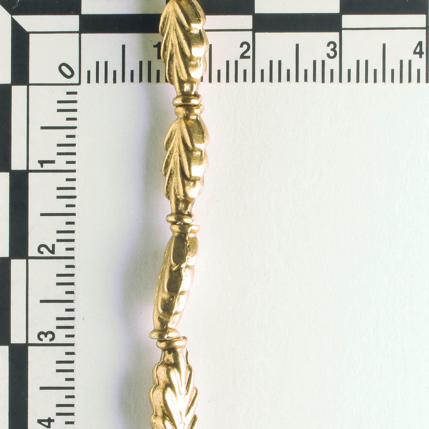 Pewter Beads, Gold Plated - 8" Strand