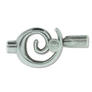 Swirl Clasp Antique Silver