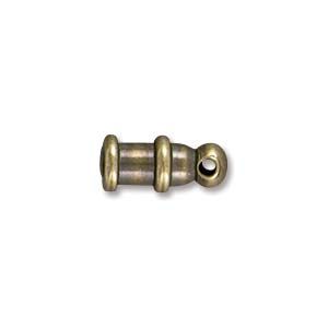 Cord End Brass Oxide - pair