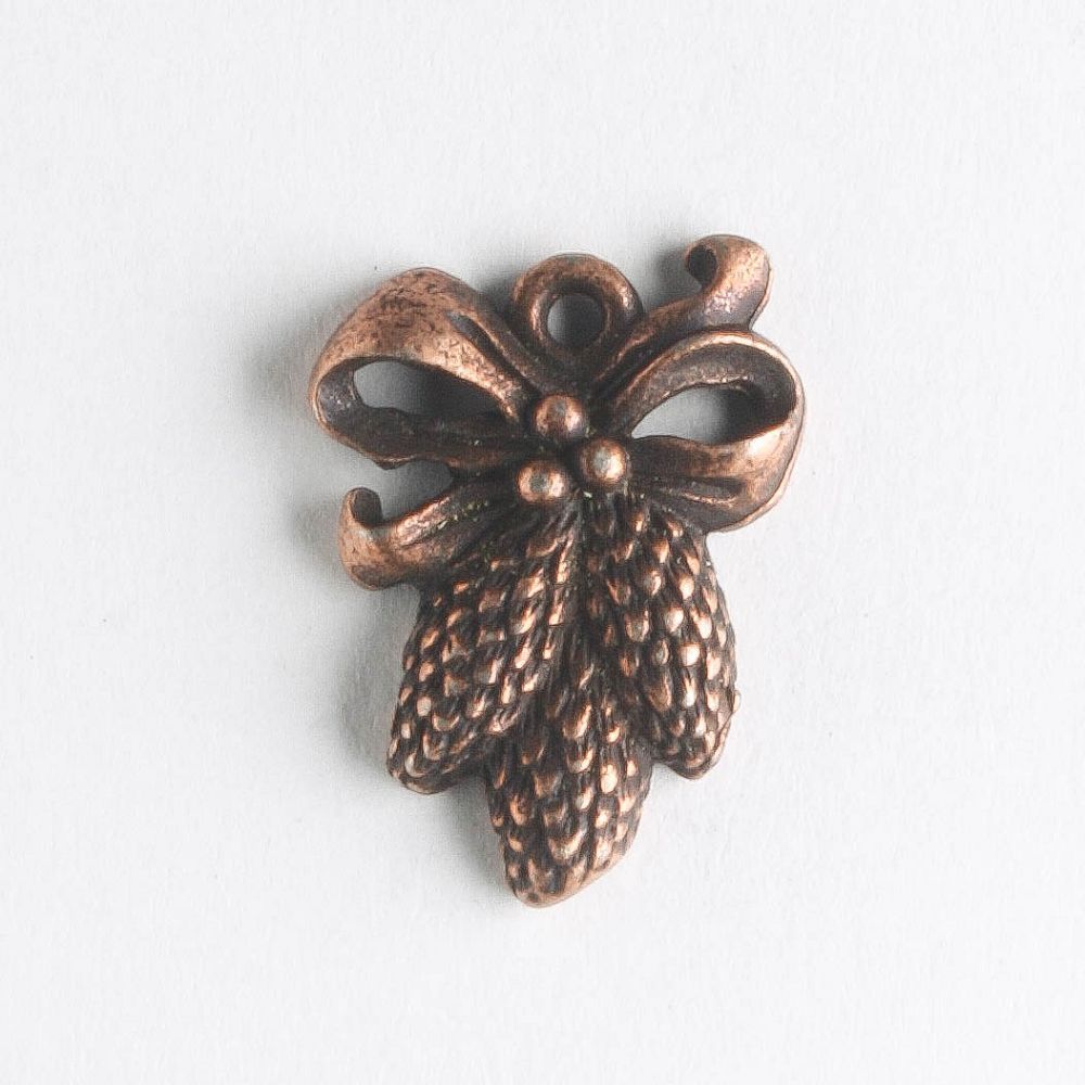 Charm - Pinecone Ribbon