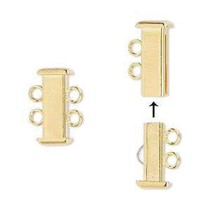 2 Strand Slide Clasp Gold