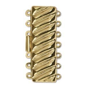 7 Strand Clasp Gold