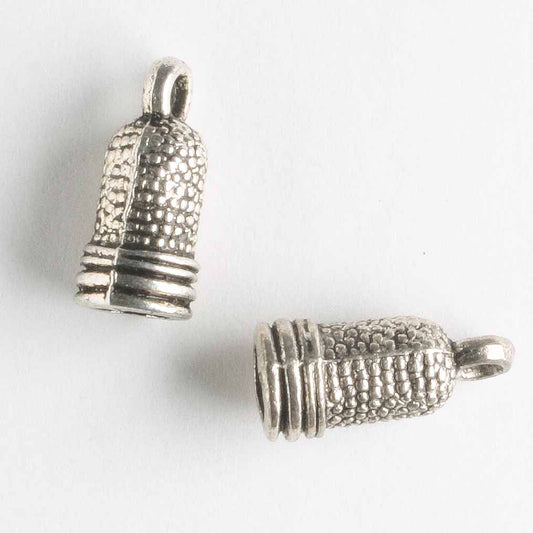 Pewter Cord End - 2 pair